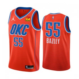 Dres Oklahoma City Thunder Darius Bazley 55 Jordan 2022-23 Statement Edition Naranča Swingman